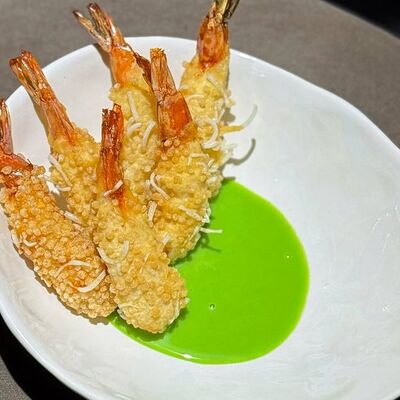 Хрустящие креветки с васаби-сгущенкойв Anyway bar & kitchen по цене 720 ₽