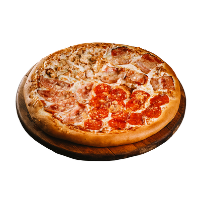 Четыре мяса пицца 32 см в Fat house по цене 1250 ₽