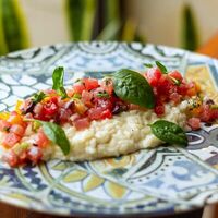 Сливочное ризотто с тартаром из тунца в Mama Roma