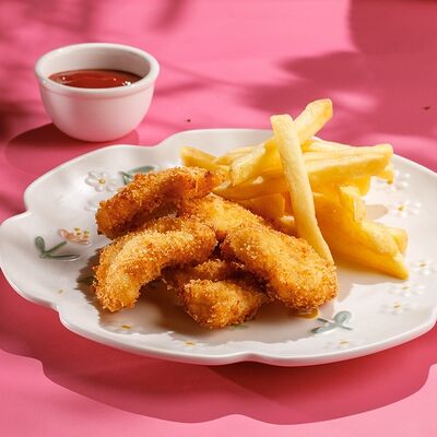 Наггетсы куриные с картофелем фри в Кукумбер по цене 590 ₽