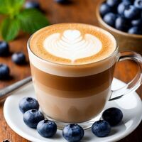 Латте черничная панакота в Side Coffee