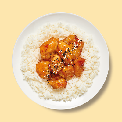 Курица в кисло-сладком соусе с рисом в Шаверно по цене 329 ₽