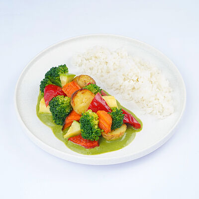 Зеленый карри с рисом и овощами в Магбургер & Братья Караваевы по цене 229