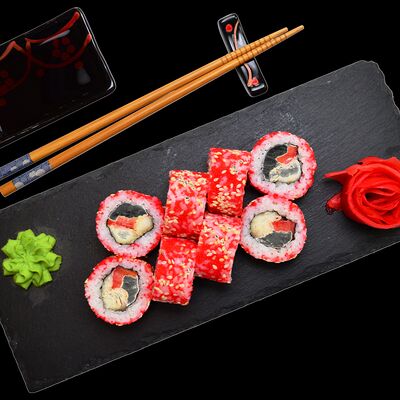 Холодный ролл Бостон в 4 Лосося по цене 399