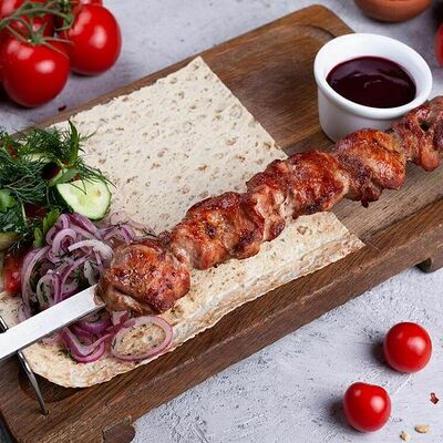 Шашлык из мякоти ягненка в Баклажан в ТЦ 