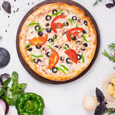 Вегетарианский микс 23 см в Pizza Sun по цене 499 ₽