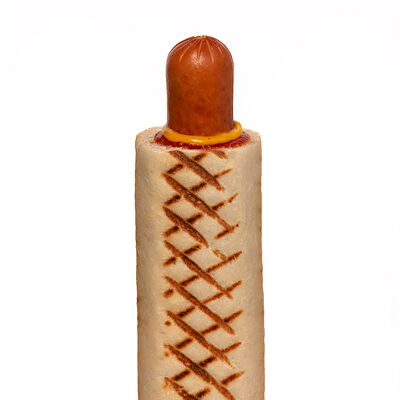 Френч-дог с свиной колбаской и сыром в Полная дичь по цене 270 ₽