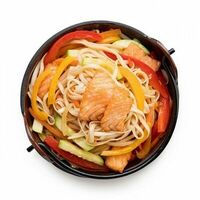 Wok с лососем в соусе терияки в Testoo