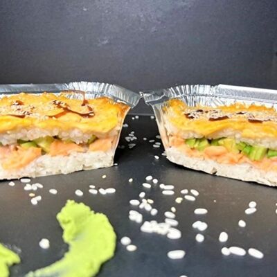 Запечённый рис с лососем и авокадо в Barbara Пироги/Пицца/Роллы по цене 710 ₽