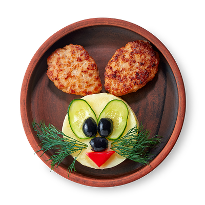 Картофельное пюре с куриными котлетками в Старик хинкалыч по цене 440 ₽