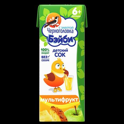 Сок Черноголовка Бейби Мультифрукт в DM Cafe по цене 95 ₽