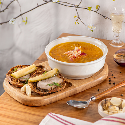 Гороховый суп с копченостями в Гопак по цене 660 ₽