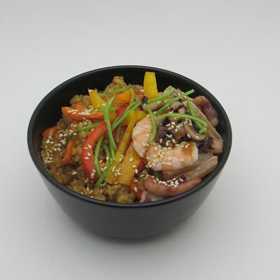 Рис тяхан с морепродуктами в Yoshi по цене 320