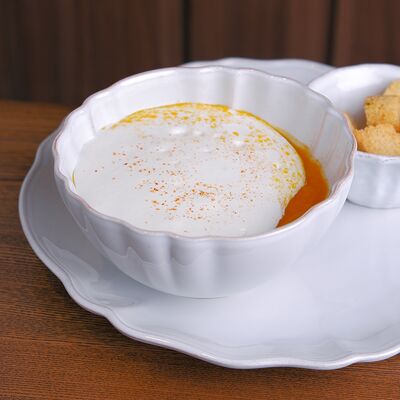 Тыквенный суп с муссом из пармезана и перцем шичими в Red Cup iMall по цене 420 ₽