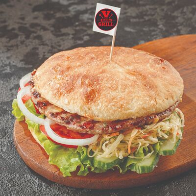 Бургер с плескавицей для гурманов в YGOSLAVIA GRILL по цене 590 ₽