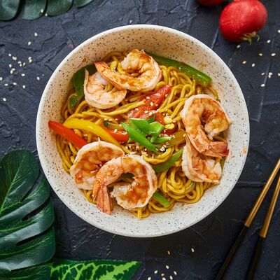 Вок с креветками в Kuksu №1 по цене 529 ₽