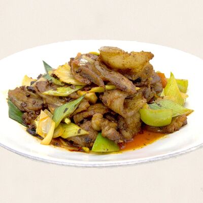 Острая жареная свинина с перцем в Золотая панда по цене 1517 ₽