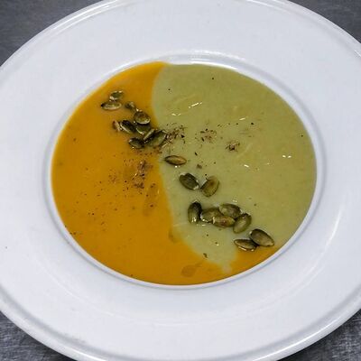 Крем-суп из тыквы и брокколи в Баловень С по цене 490 ₽