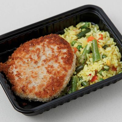 Биточек рыбный с сыром и рисом в Ля Галетт по цене 300 ₽