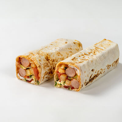 С колбасками двойная в #ЛАВАШ по цене 400 ₽