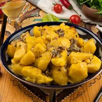 Картошка, жаренная с грибами в Кебаб