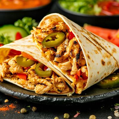 Шаверма с острым чили в обычном лаваше в Mangal по цене 460 ₽