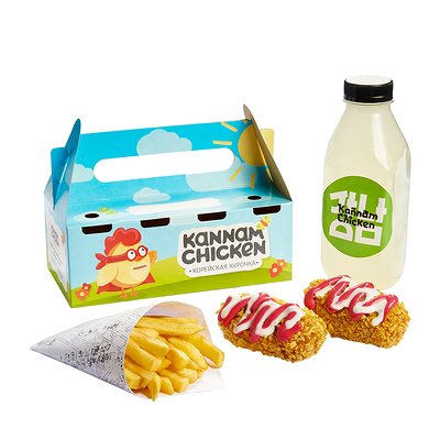 Кидс комбо корн-доги и фри в KANNAM CHICKEN по цене 674 ₽