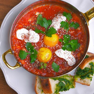 Шакшука с кремом из феты в Red Cup iMall по цене 620 ₽