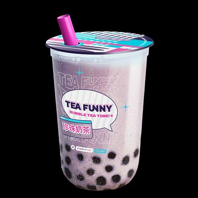 Фьюжн-шейк Фанни таро с кусочками клубники М в Tea Funny по цене 507 ₽