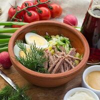 Окрошка с говядиной в Мушмула