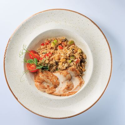 Тяхан с курицей в Семейный ресторан Tiki&Taki по цене 500 ₽