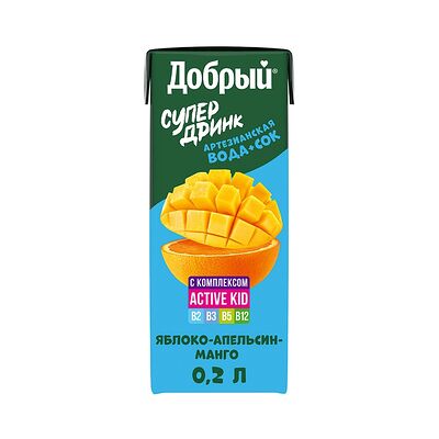 Добрый Active kid Яблоко-Апельсин-Манго в Азия у моря по цене 100 ₽