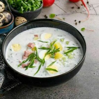 Окрошка на айране в Баклажан в ТЦ 