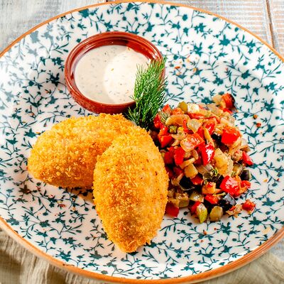 Котлетки рыбные с лососем и судаком в Хочу Пури по цене 660 ₽