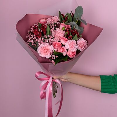 Букет цветов Розовый вечер в Пышно Расцвели по цене 3900 ₽