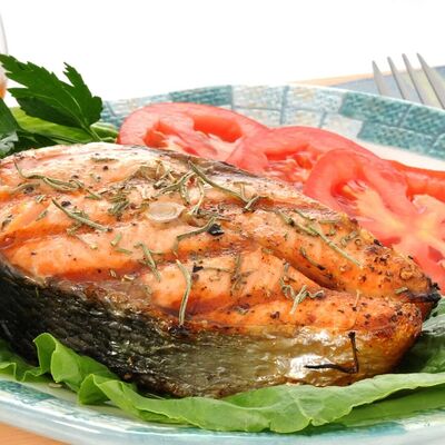 Стейк из семги с овощами в Кахетия по цене 1300 ₽