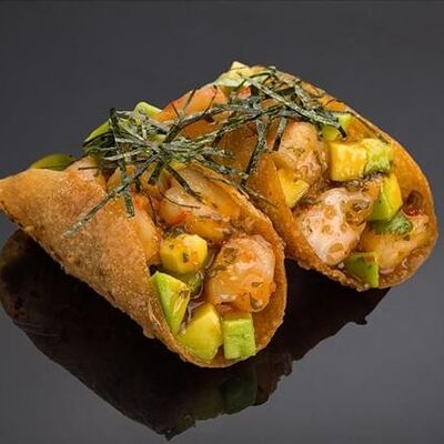 Тако с тигровыми креветками в Bluefin по цене 680 ₽