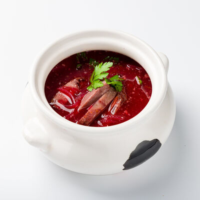 Борщ с говядиной в Му-Му по цене 360 ₽