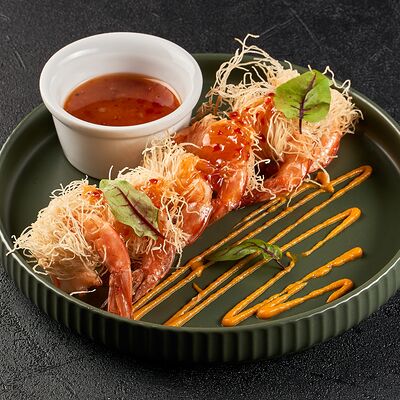 Креветки Катаифи в Игристые по цене 710 ₽