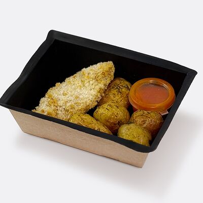 Шницель куриный с запечённым картофелем в UPPETIT по цене 305 ₽