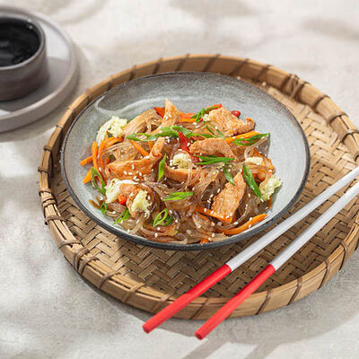 Фунчоза с курицей терияки в ПАЛКИ-СКАЛКИ по цене 440 ₽