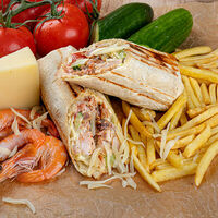 Цезарь с тигровыми креветками в Шеff Tor