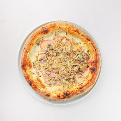 С горчичным соусом, ветчиной, беконом и шампиньонами в La Scala Trattoria Ignazio по цене 30 р.