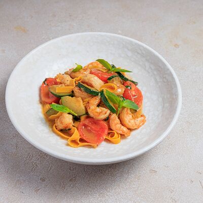 Тальятелле с креветками в Bocconcino по цене 1300 ₽