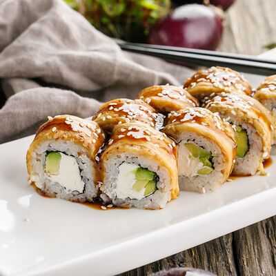 Филадельфия с баклажанами терияки в Баклажан в ТЦ 