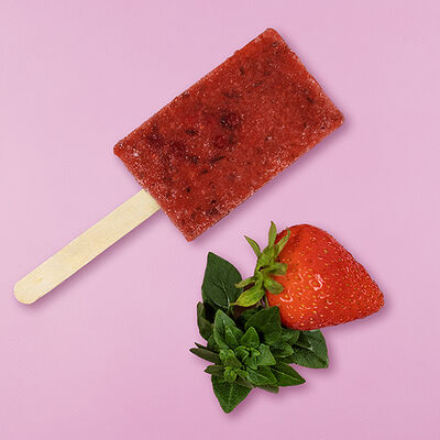 Замороженный натуральный чай БазилТи с клубникой и базиликом в Vibecream мороженое по цене 349