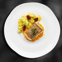 Треска с ньокками и креветочным соусом в CLAVIS