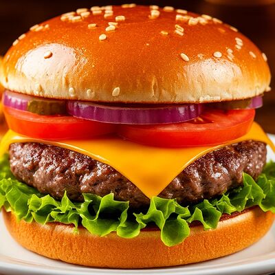 Бургер с говядиной и сыром в Ракушка по цене 820 ₽