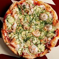Римская пицца с креветками и цукини в PioPizza