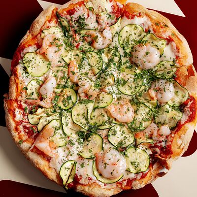 Римская пицца с креветками и цукини в PioPizza по цене 950 ₽